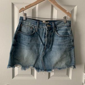 Madewell denim mini skirt